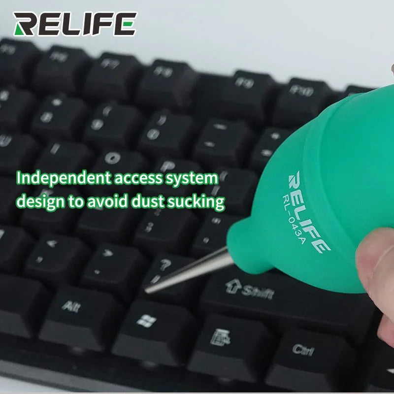 RELIFE 2in1 Phone Repair Dust Cleaner Air Blower Ball Cleaning Pen for Phone PCB  PC Keyboard Dust Removing Camera Lens Cleaning