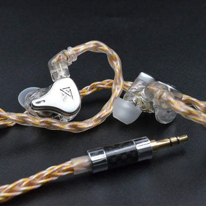 KZ 8 Core Gold Silver Copper Mixed Plated Upgrade Cable Earphones Cable With 3.5mm 0.75mm Pin KZ ZSN PRO ZSX DQ6 ZAX ZS10 PRO