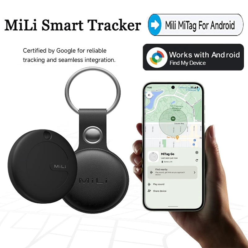 MiLi Smart Tracker Mitag Bluetooth Locator Anti-Lost Device Mobile Keys Pet Elderly Kids Finder Work With Android Find My