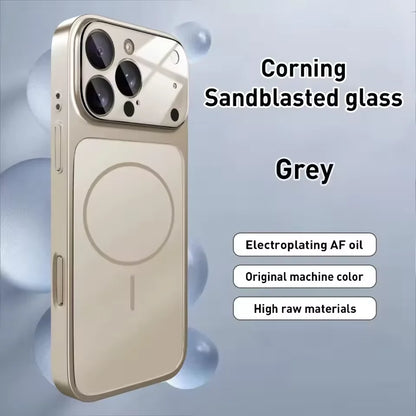 Original AG Frosted Glass For Magsafe Phone Case For iPhone 17 Air 16 15 14 Plus 13 Pro Max Magnetic Wireless Charge Armor Cover