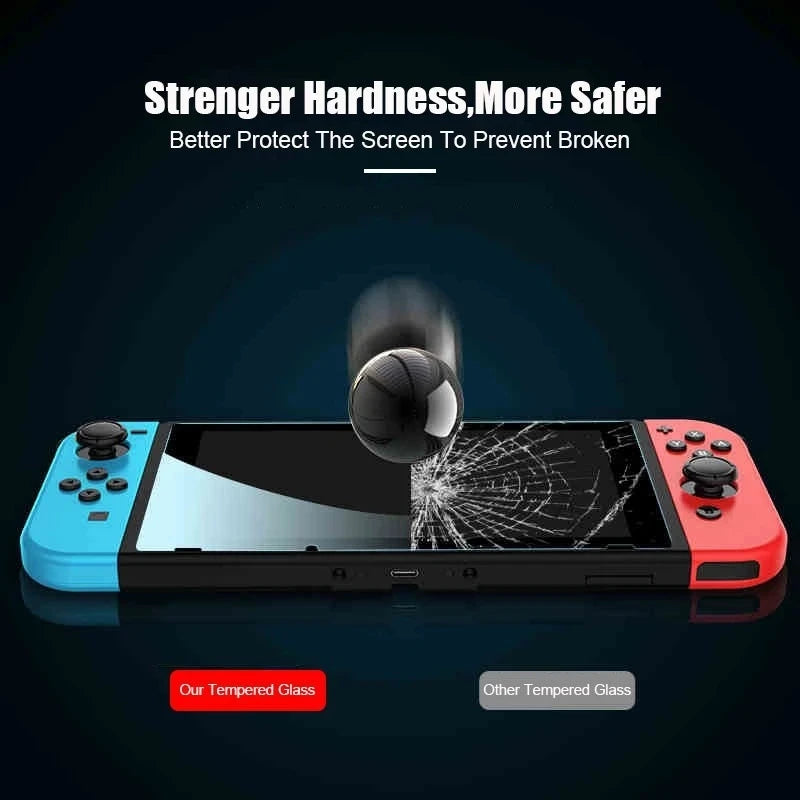 3PCS Protective Glass For Nintend Switch Tempered Glass Screen Protector For Nintendos Switch NS Oled Screen Film  Accessories