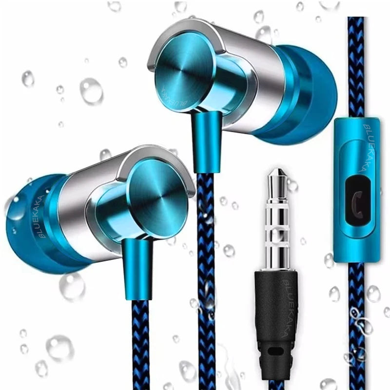 New 3.5mm Wired In-ear Earphone In Ear Noise Cancellation Ergonomic Design HiFi Stereo Sports Music Headphones For Phone MP3 MP4
