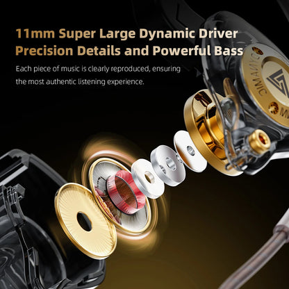 QKZ 15D Dynamic Surround Sound Dual Dynamic Drive Earphones In-Ear Headphones Noise Cancelling Stereo Music Sport Game Headsets