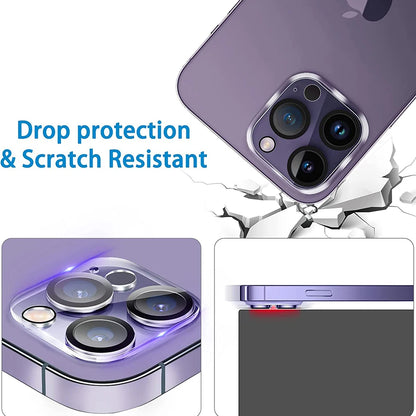 4Pcs Full Cover Protective Glass St For iPhone 11 12 13 15 Pro Max Camera Protector For iPhone 14 Mini Ultra HD Not Affect Night