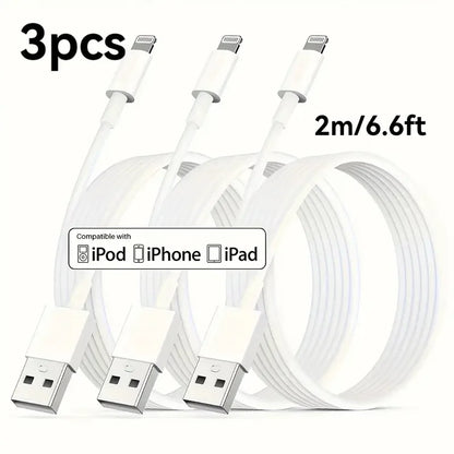 MFi Certified 1PC 3PCS USB A to LIghtning Charging TPE Cable for iPhone Charger Cord Compatible for iPhone 14 13 12 11 Pro Max