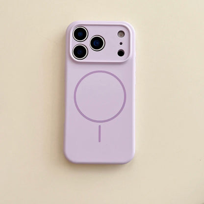 For Magsafe Magnetic Wireless Charging Solid Color Silicone Phone Case For iPhone 17 Pro Max/17/17 Pro Air Bumper Back Cover