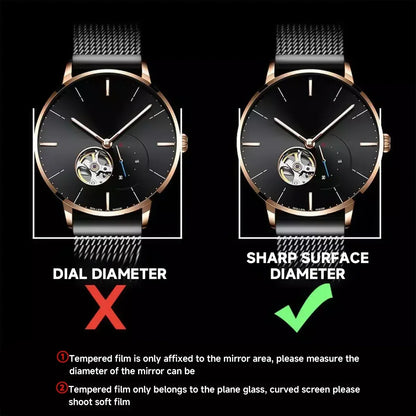 26-46mm Universal Tempered Glass Smartwatch Screen Protector Protective Film 28mm 30mm 32mm 38mm 40mm 41mm 42mm Diameter 1-5PCS