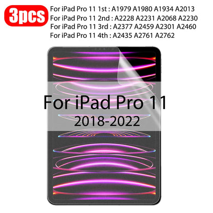 3Pcs Paper Feel Like Screen Protector For ipad Air 11 Pro 13 2024 10th 9th Generation 8 7 6 Air 5 4 Pro 11 12.9 10.5 M5 No Glass