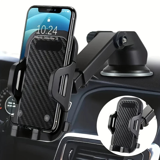 Car Dashboard Suction Cup Telescopic Rod Universal Mobile Phone Holder