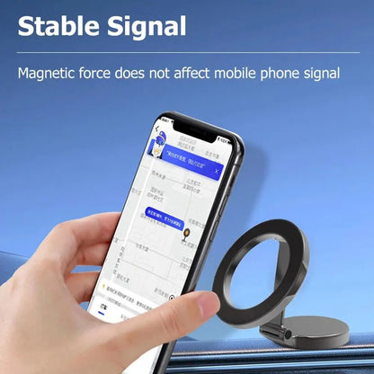 Ultra Strong Magnetic Car Phone Holder All Metal Foldable Mount 360° Rotation for Dashboard Windshield Desk Fits iPhone Android
