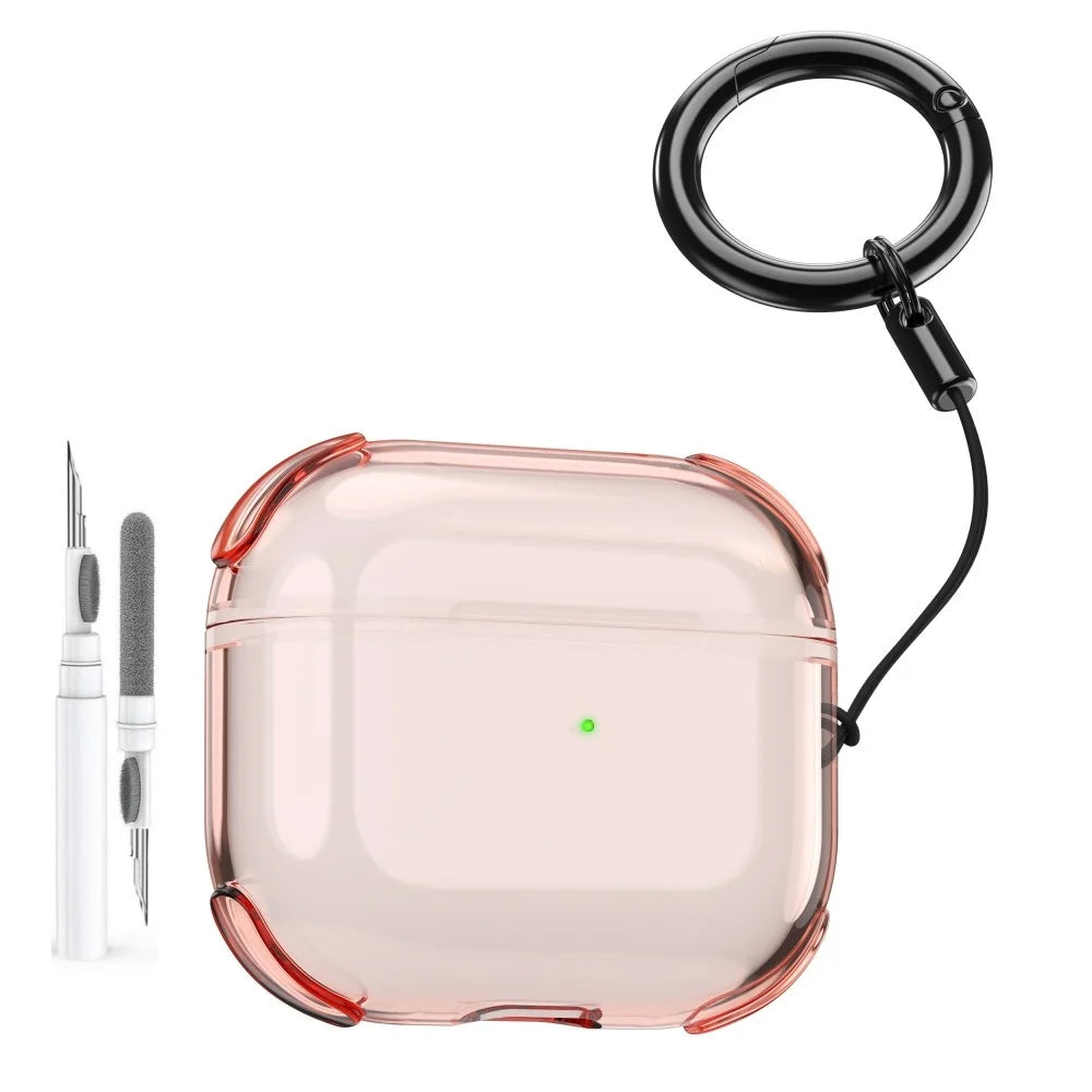 Clear Case For AirPods Pro 3 with Lanyard Keychain & Cleaning Kit Soft TPU Shockproof Protective Case Cover For AirPods Pro 3