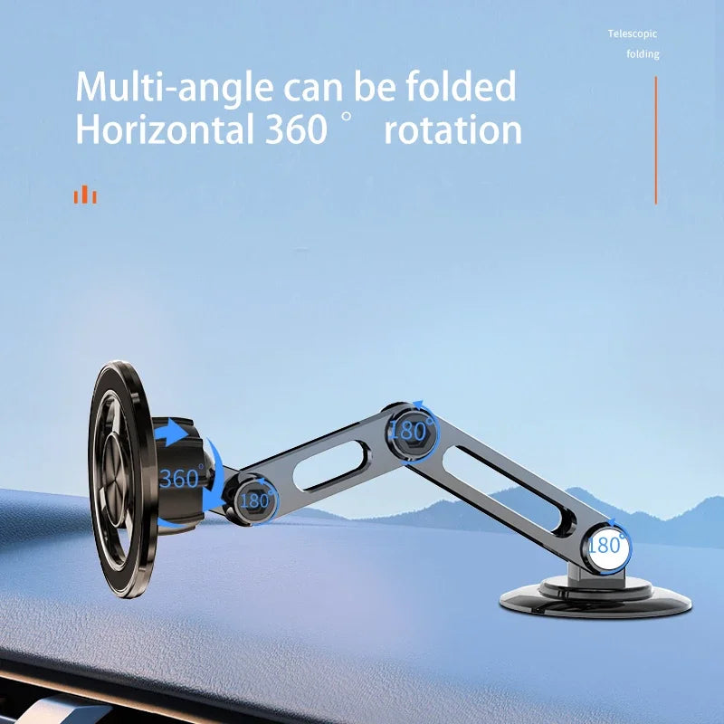 Mobile Phone Magnetic Holder for Magsafe Foldable Strong Magnet Stand Mount Car Dashboard GPS Bracket For iPhone 16 15 14 Xiaomi