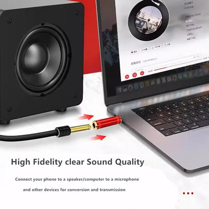 3.5mm To 6.35mm Female Headphone Adapter 6.5 3.5 Connectors Earphones Microphone Speaker Guitar Conversion Plug Audio Converter