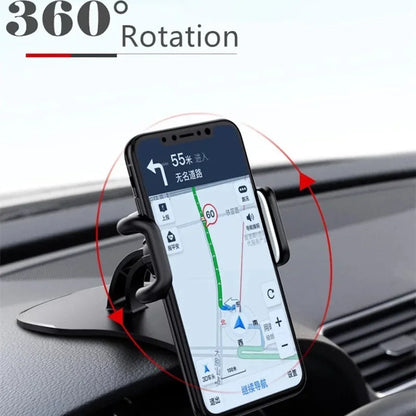 Universal Car Phone Holder 360° Rotatable Dashboard Mount Auto Grip Fixed Bracket for Smartphones