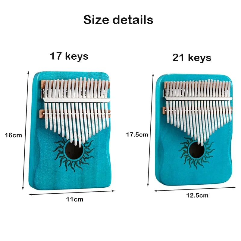 Hluru Kalimba Finger Piano 17 21 Keys Kalimba Thumb Piano Keyboard Musical Instrument Mbira for Beginner Music Lover Gifts