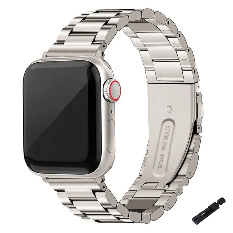 Metal Strap for Apple Watch Band 49mm 45 41 44 40 42 46 38mm Stainless Steel Bracelet for iWatch Series 10 Ultra 9 8 7 6 5 4 SE