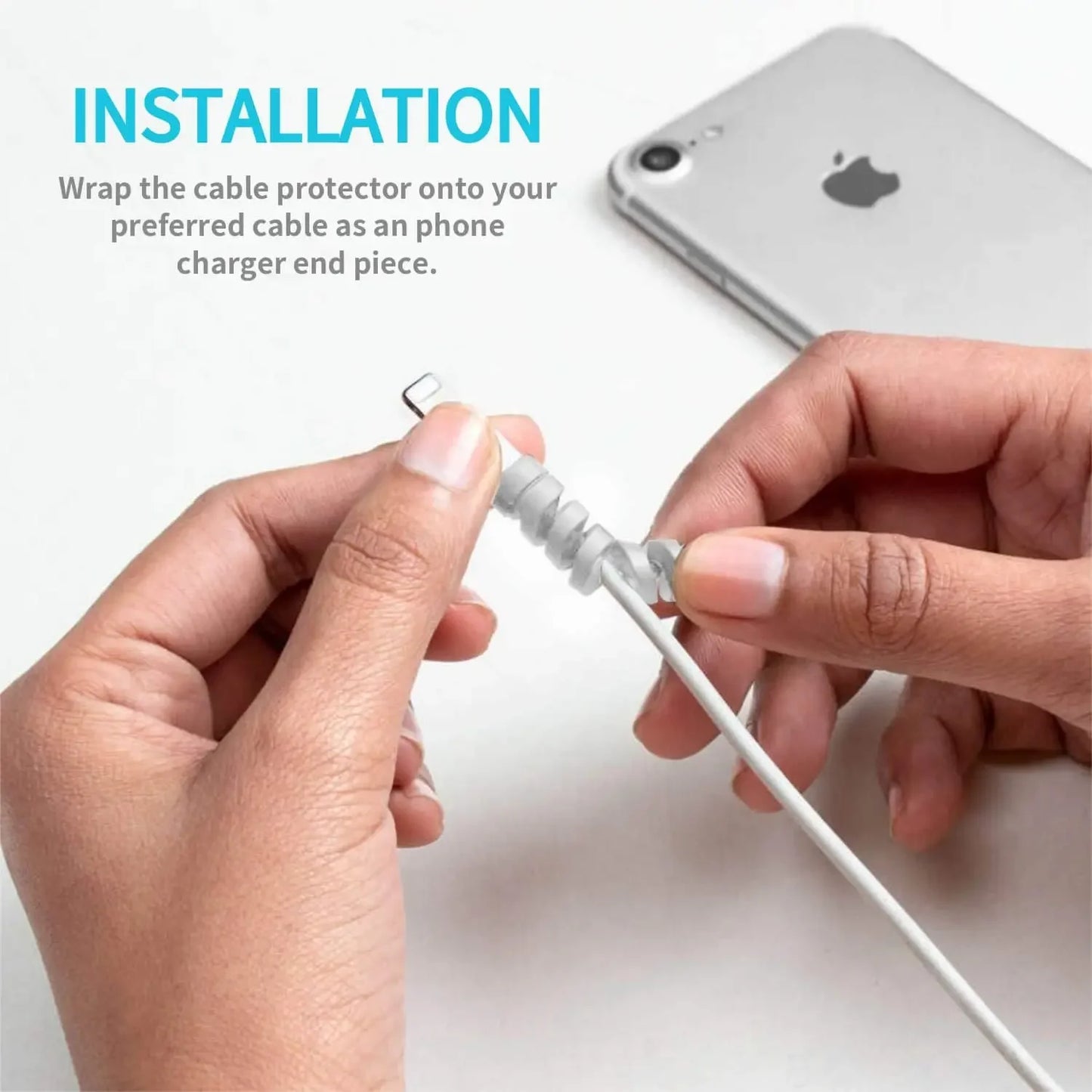 Charging Cable Protector For Phones Cable holder Ties cable winder Clip For Mouse USB Charger Cord management cable organizer