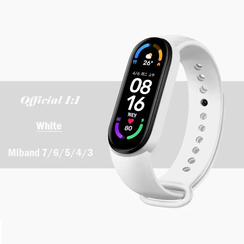 Watch Strap For Xiaomi Mi Band 7 6 5 4 3 Wristband Silicone Bracelet Wrist Straps MiBand 3/4 band5 band6 Smartwatch Accessories