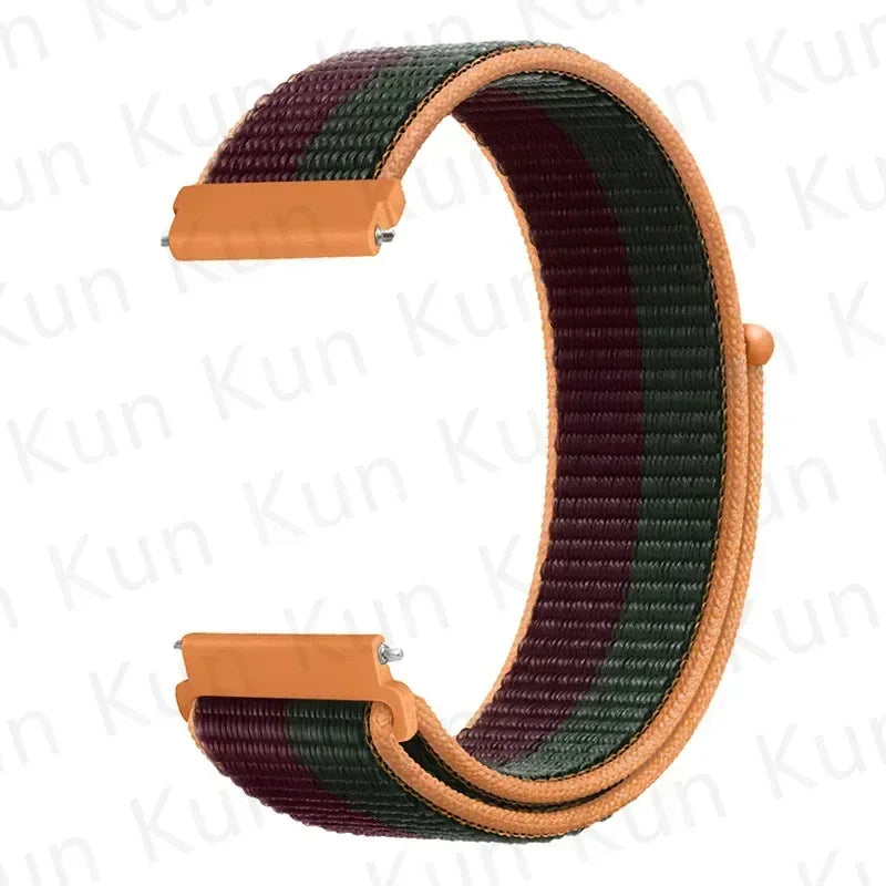 Nylon loop strap For Amazfit bip 6-5-3/u/S/pro Sport 20mm/22mm Bracelet for Amazfit GTS 4/3/2/2e/4 Mini/GTR 4/3/3 Pro/2/2e band