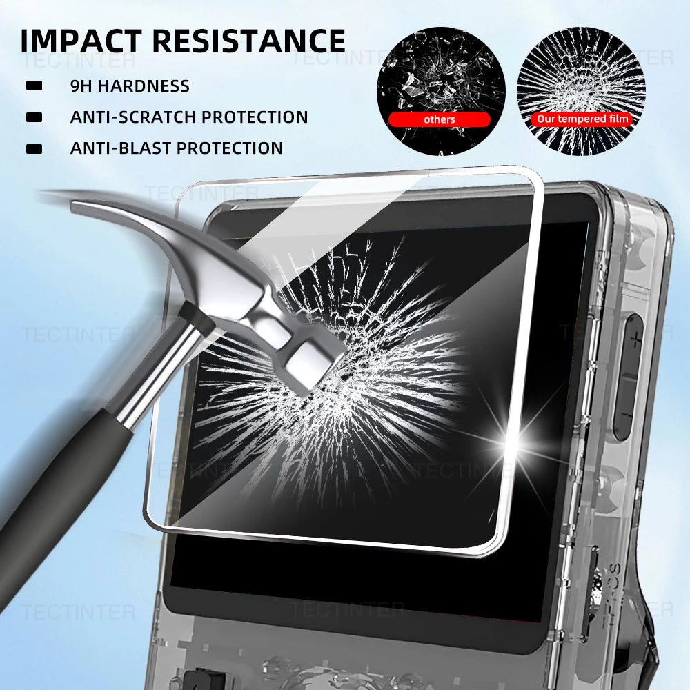 4 IN 1 Case+Screen Protector For R36S Game Console Tempered Glass Film Travel Carrying Storage Bag For Anbernic R36S Accessories
