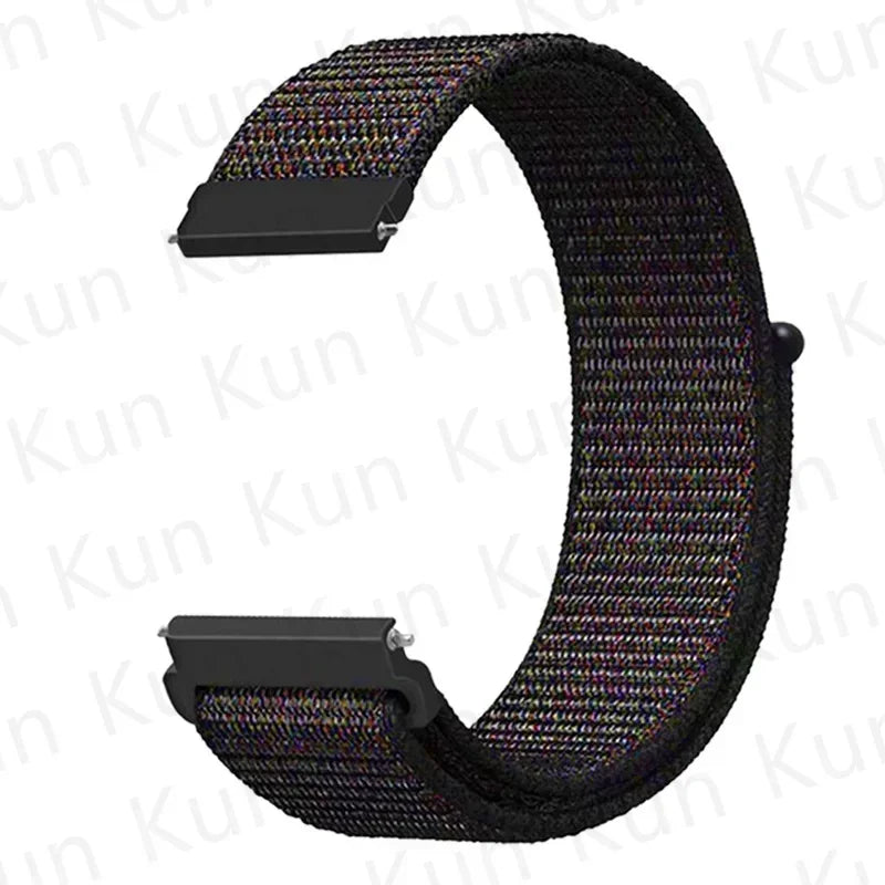 Nylon loop strap For Amazfit bip 6-5-3/u/S/pro Sport 20mm/22mm Bracelet for Amazfit GTS 4/3/2/2e/4 Mini/GTR 4/3/3 Pro/2/2e band