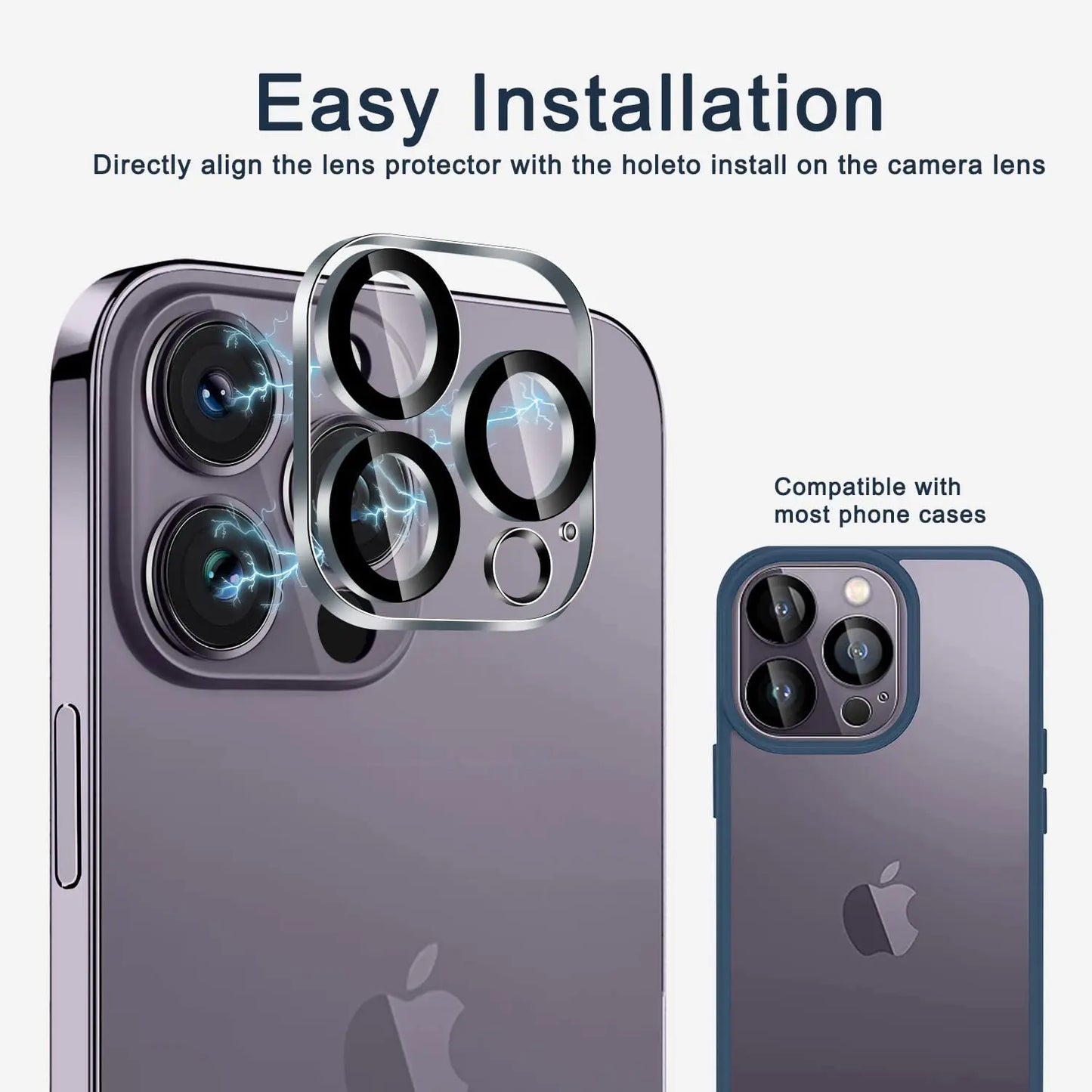 4Pcs Full Cover Protective Glass St For iPhone 11 12 13 15 Pro Max Camera Protector For iPhone 14 Mini Ultra HD Not Affect Night
