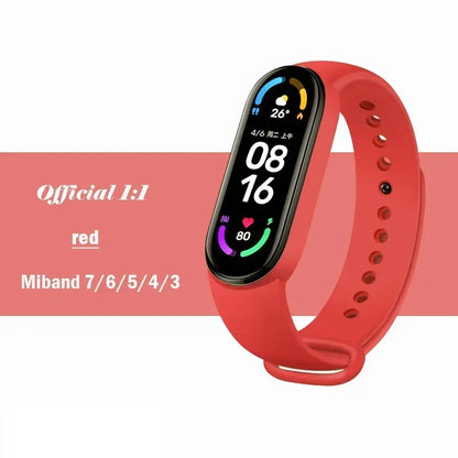 Watch Strap For Xiaomi Mi Band 7 6 5 4 3 Wristband Silicone Bracelet Wrist Straps MiBand 3/4 band5 band6 Smartwatch Accessories