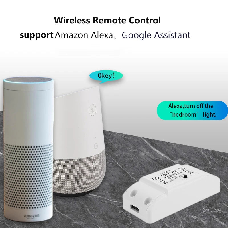 Universal Breaker Timer Smart Life APP Wireless Switch Remote Control Works with Alexa Google Assistant Home DIY Smart Switch