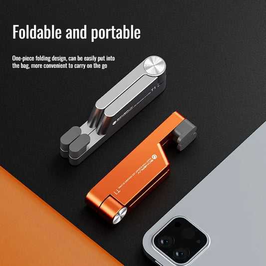 Universal Desk Mount Mini Size Aluminum Portable Folding Holder Bracket Mobile Phone Cradle Foldable Stand for Cellphone