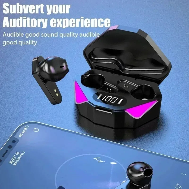 In-ear Light Wireless Headphones 65ms Low Latency Earbuds Fone Headset X15 TWS Earphones Bluetooth 5.4 For Gaming With Mic