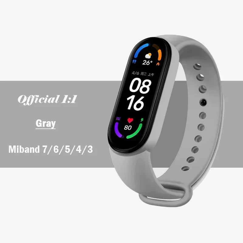 Watch Strap For Xiaomi Mi Band 7 6 5 4 3 Wristband Silicone Bracelet Wrist Straps MiBand 3/4 band5 band6 Smartwatch Accessories