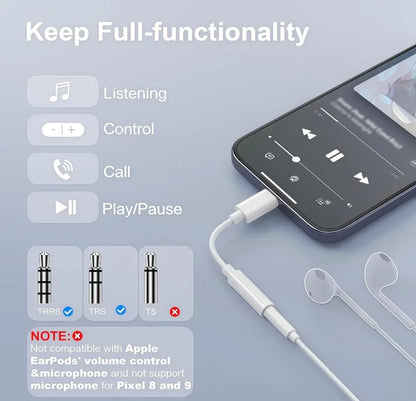 USB C to 3.5mm Headphone Jack Adapter Type C Audio Aux Cable Dongle