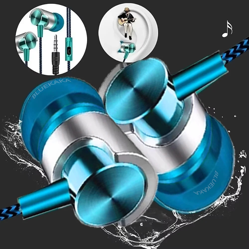 New 3.5mm Wired In-ear Earphone In Ear Noise Cancellation Ergonomic Design HiFi Stereo Sports Music Headphones For Phone MP3 MP4