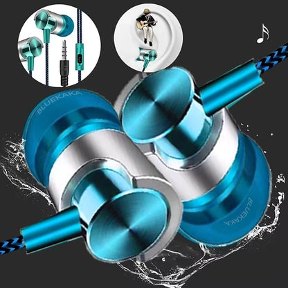 New 3.5mm Wired In-ear Earphone In Ear Noise Cancellation Ergonomic Design HiFi Stereo Sports Music Headphones For Phone MP3 MP4