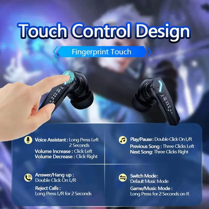 Choice Lenovo GM2 Pro Earphone Bluetooth 5.4 Headphones with Mic 9D Stereo Pro 6 Earbuds Dual Modes Music Game Wireless Headset