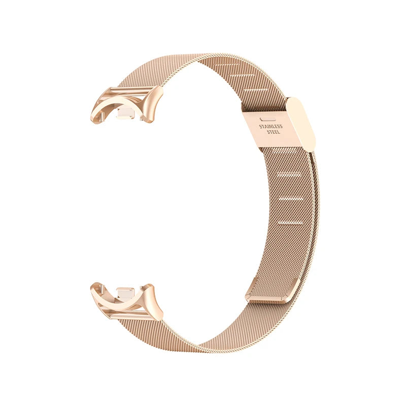 Metal strap For Xiaomi Mi Band 8 9 MIlan Wrist Metal Bracelet Screwless Stainless Steel for Mi Band 9 8Strap Wristbands Pulseira
