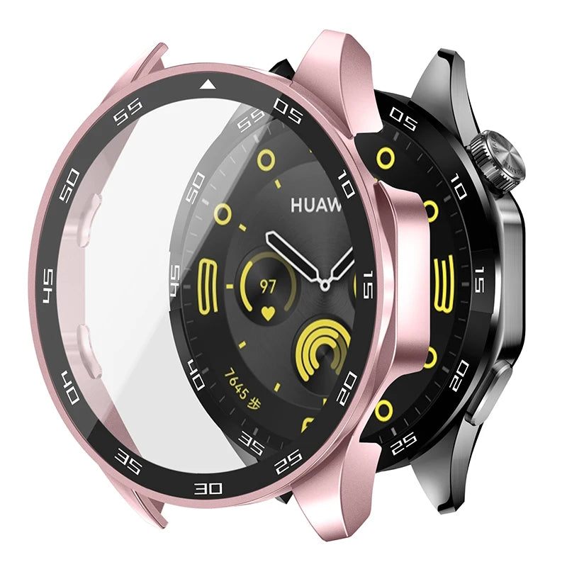 Tempered Glass+Case For Huawei Watch GT4 46mm Full Coverage Bumper Screen Protector Cover For Huawei Watch GT 4 41mm Accessories