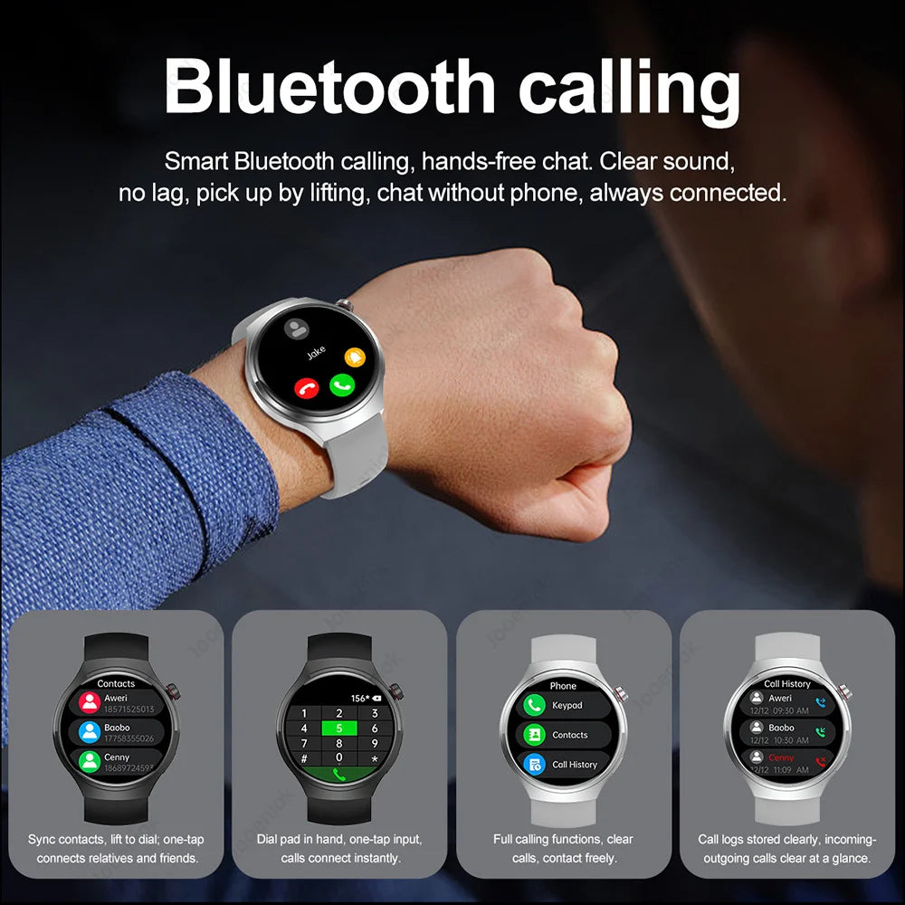 Watch 4 Pro Sports Smart Watch Men 360*360 AMOLED HD Screen Heart Rate Bluetooth Call IP68 Waterproof Music SmartWatch 2025 New