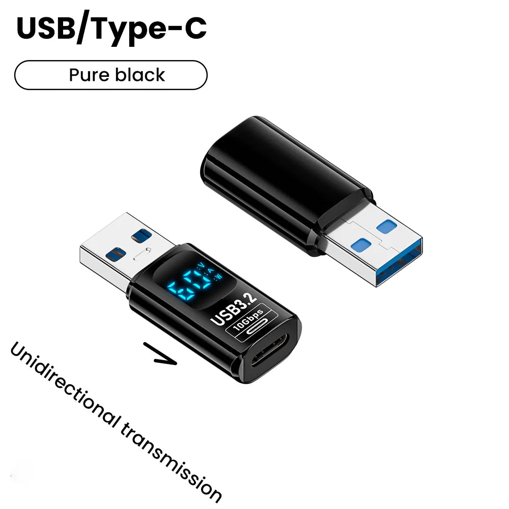 10Gbps USB 3.2 Digital Display Adapter 60W USB Male to Female Fast Charging Data Converter USB C Adapter for PC Laptop iPhone