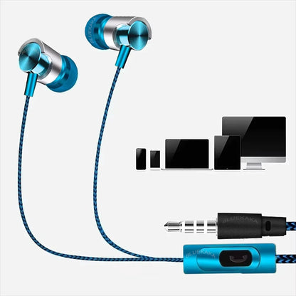 New 3.5mm Wired In-ear Earphone In Ear Noise Cancellation Ergonomic Design HiFi Stereo Sports Music Headphones For Phone MP3 MP4