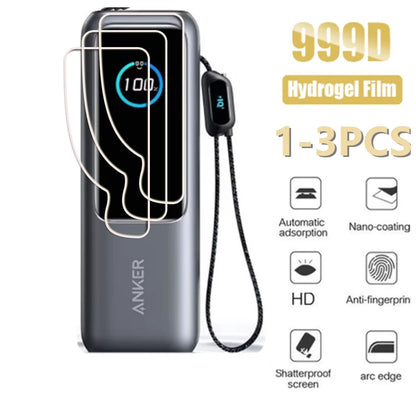 1-3 Pcs for Anker Zolo 25000mAh 165W Power Bank Portable Charger Hydrogel Film Full Protective Screen Protector Cover