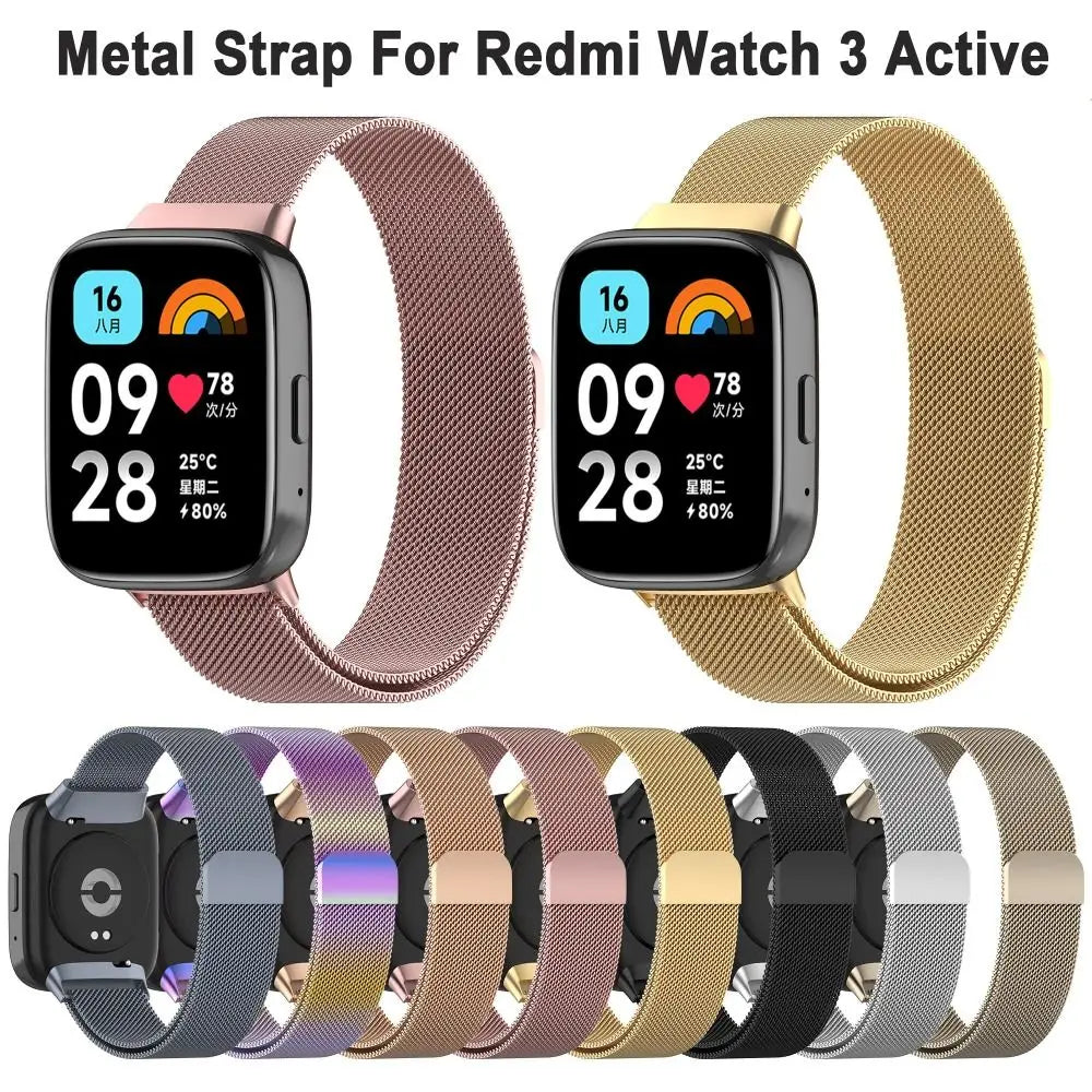 Metal Watchband for Redmi Watch 3 Active Bracelet Strap Belt Replacement Metal Wrist Watch Accessories