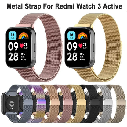 Metal Watchband for Redmi Watch 3 Active Bracelet Strap Belt Replacement Metal Wrist Watch Accessories