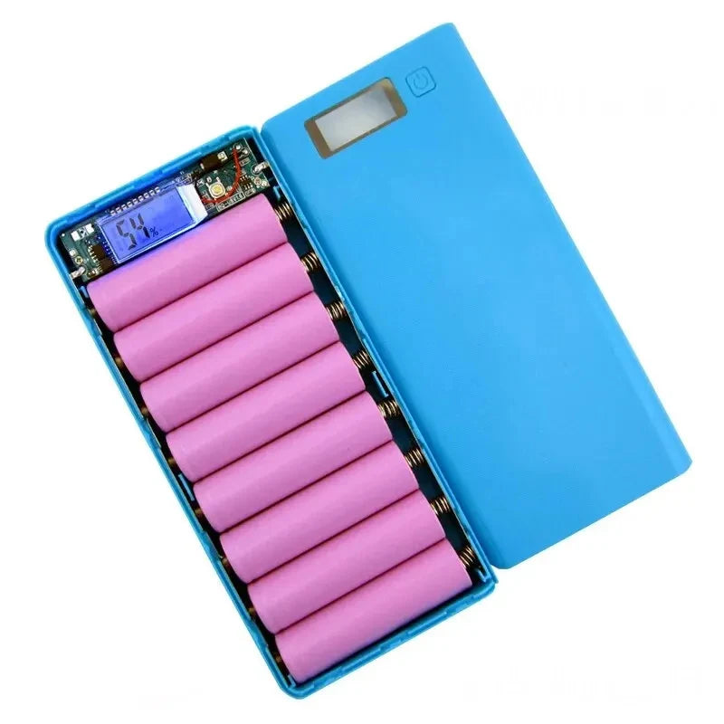 Battery Box Power Bank Kits DIY Shell 8-cell 18650 Holder Cases Charge Storage PD Dual USB Kit for Cellphone Charge