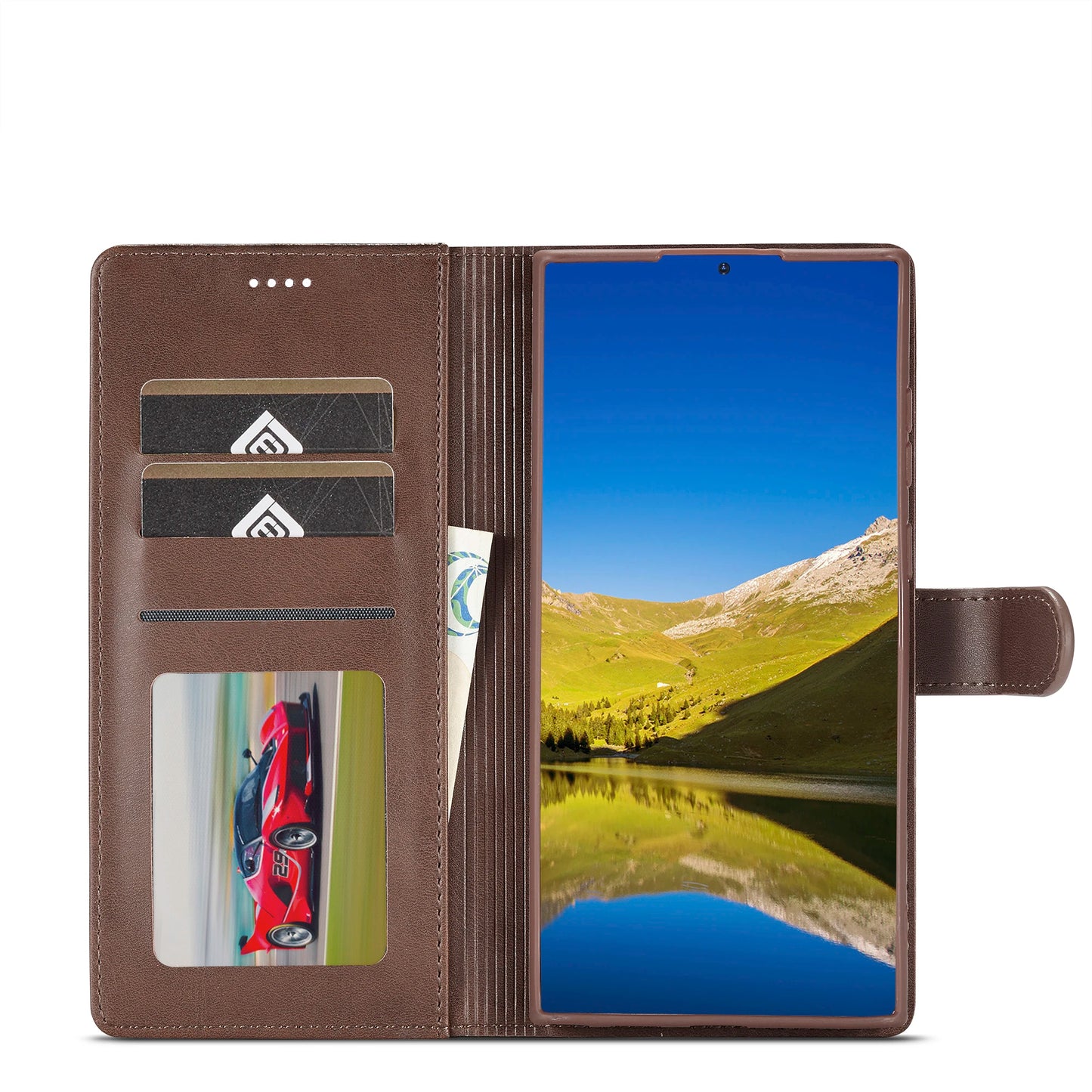 Business Leather Case for Samsung Galaxy S26 S25 Edge Ultra S24 FE S23 Plus A17 A16 A26 A36 Flip Wallet Card Holder Phone Cover
