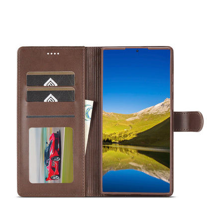 Business Leather Case for Samsung Galaxy S26 S25 Edge Ultra S24 FE S23 Plus A17 A16 A26 A36 Flip Wallet Card Holder Phone Cover