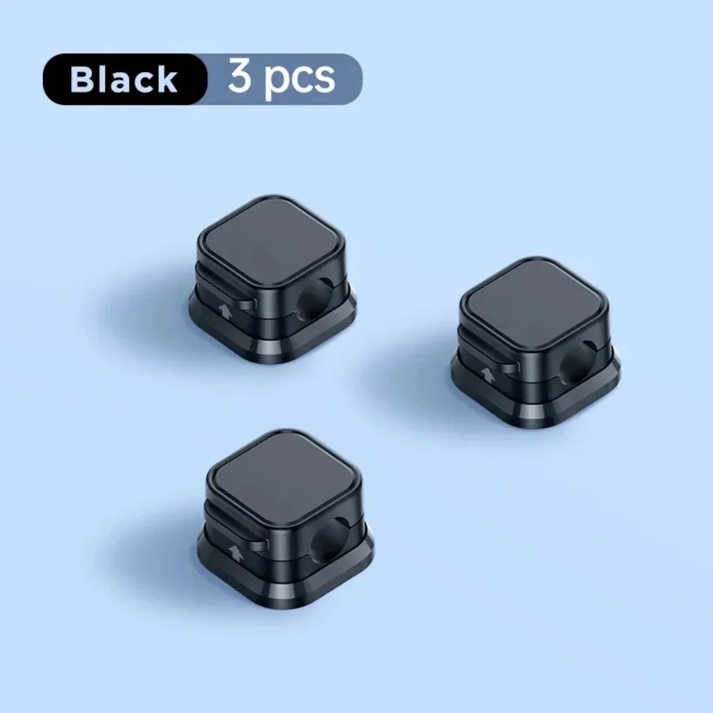 1/3/6 PCS Magnetic Cable Organizer Cable Clips Management Wire Keeper Wall Data Cable Winder Adjustable Cord Holder Under Desk