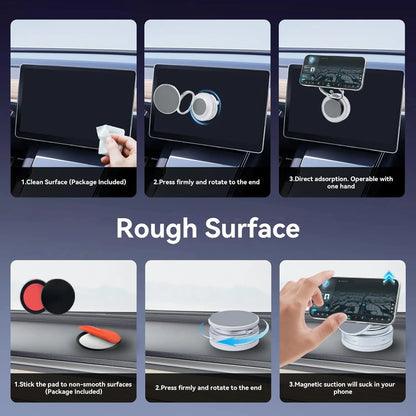 Upgraded 360° Vacuum Magnetic Car Phone Holder Ultra Strong Suction Magnetic Force Foldable Retractable Mount for Car/Dashboard