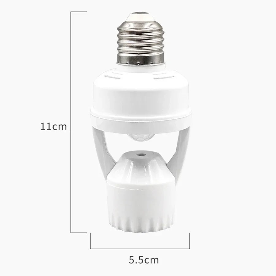 Smart Led Bulb Switch PIR Motion Sensor E27 E26 Lamp Base Bulb Holder Socket Adapter Converter AC 85-265V Adjustable Detector