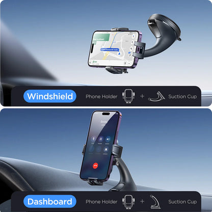 Joyroom Universal Phone Holder Mount for Car Strong Suction Hands-Free Cell Phone Mounts for Dashboard/Windshield 360° Rotation
